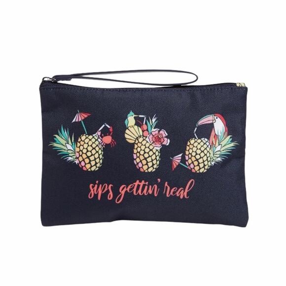 Vera Bradley Lighten Wristlet Toucan Party Navy - Picture 1 of 4